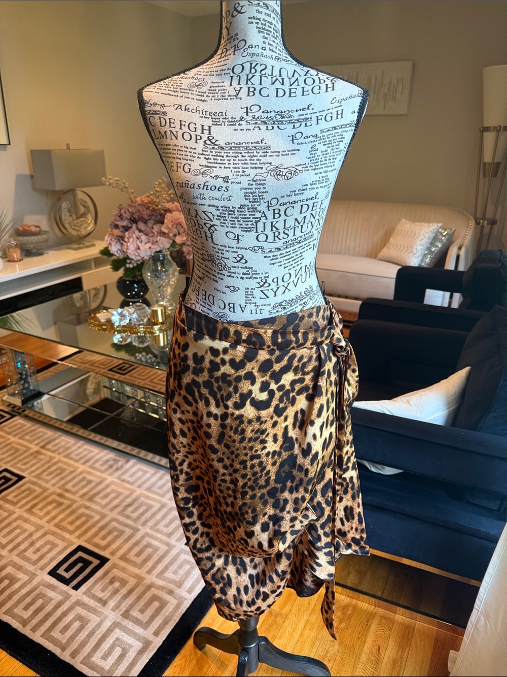 Lilach elgrably Leopard Print Wrap Midi Skirt - Brown